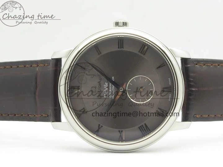 0329 Original De Ville Prestige Small Second TWF 1:1 Best Edition Gray Dial on Black Leather Strap MIYOTA 8036